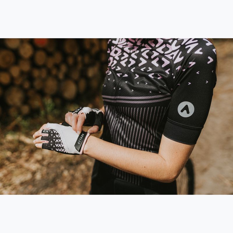 Manuși de ciclism pentru femei ATTABO Vito WMNS gel shock proof roz/negru 9