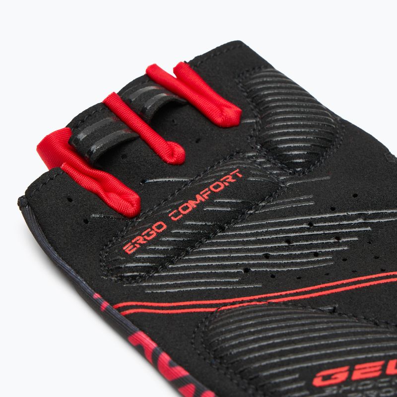 Manuși de ciclism ATTABO Vito gel shock proof roșu/negru 4