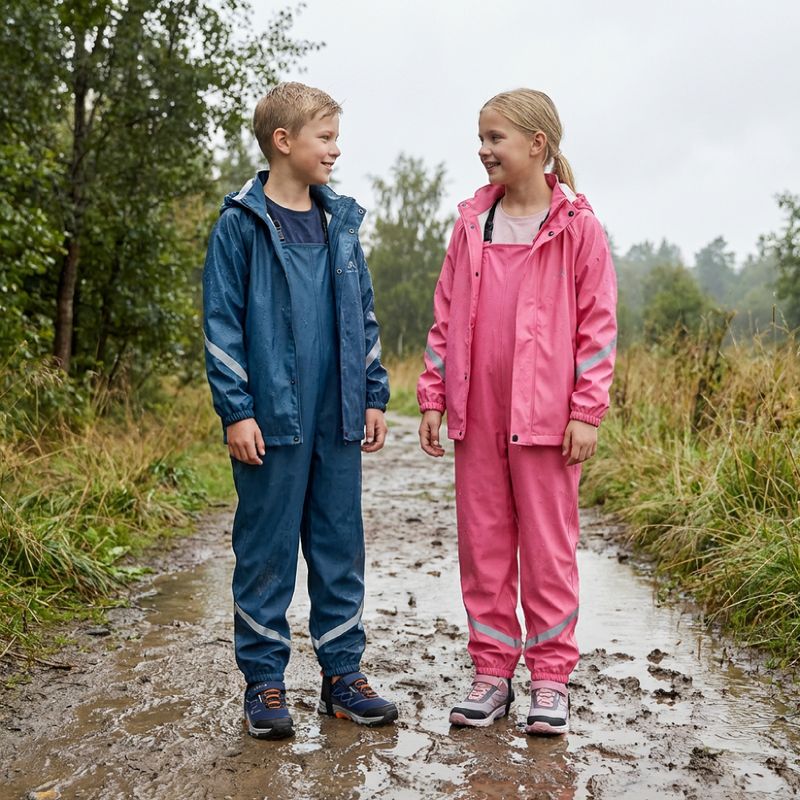 Pantaloni de ploaie pentru copii KADVA AquaLock JR pink 7