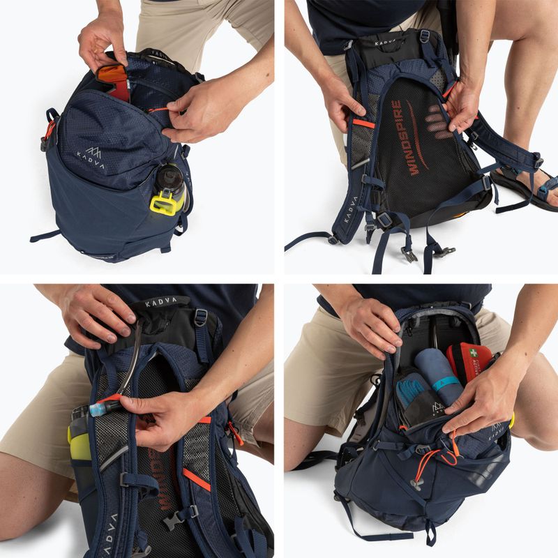 Rucsac turistic KADVA Aventura 22 l albastru oțel 13