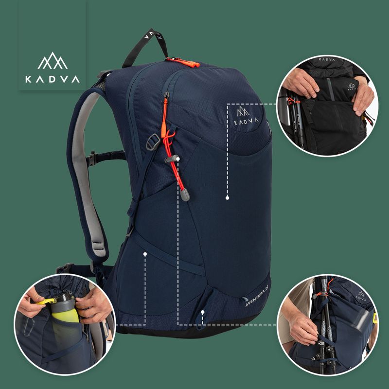 Rucsac turistic KADVA Aventura 22 l albastru oțel 26