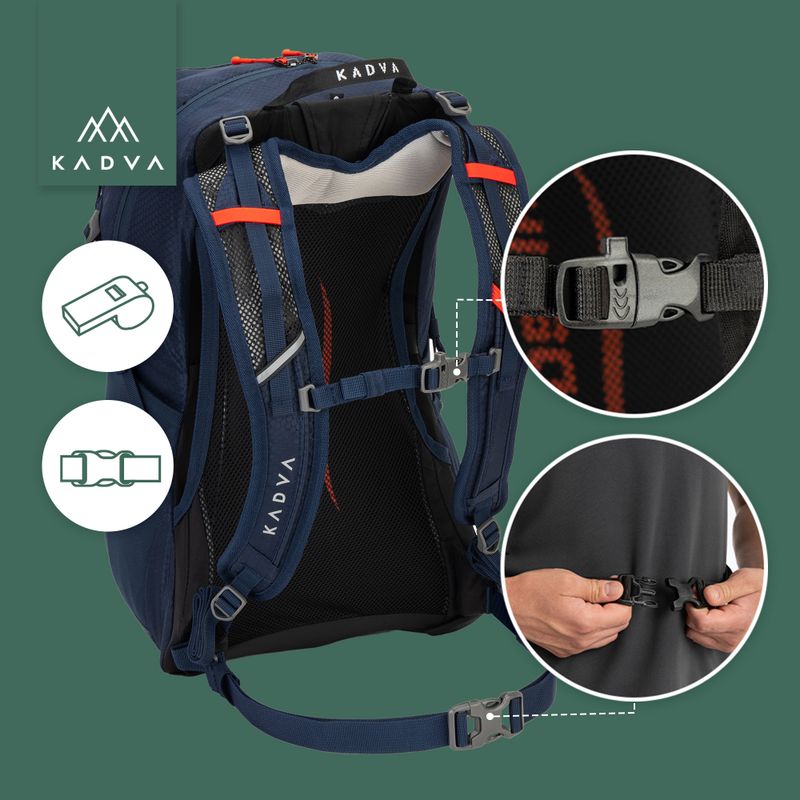 Rucsac turistic KADVA Aventura 22 l albastru oțel 28