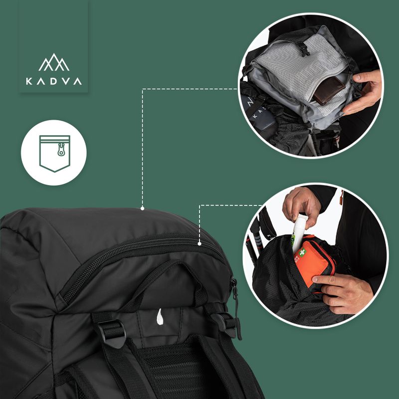 Rucsac de trekking KADVA Sendero 35 l negru 23
