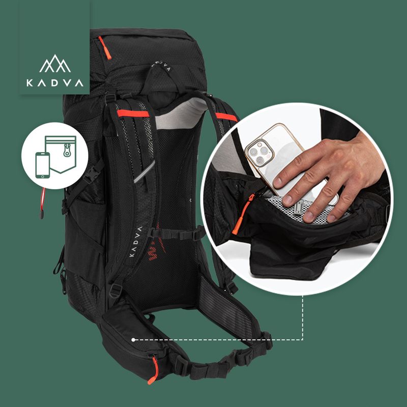 Rucsac de drumeție KADVA Sendero 35 l negru 24
