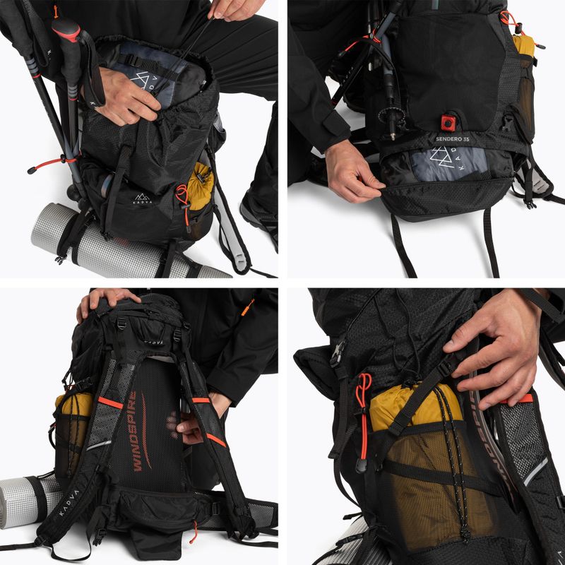 Rucsac de drumeție KADVA Sendero 35 l albastru oțel 17