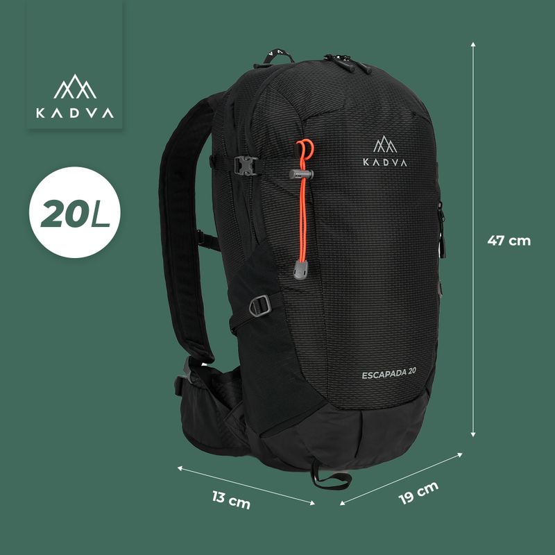 Rucsac turistic KADVA Escapada 20 l negru 18