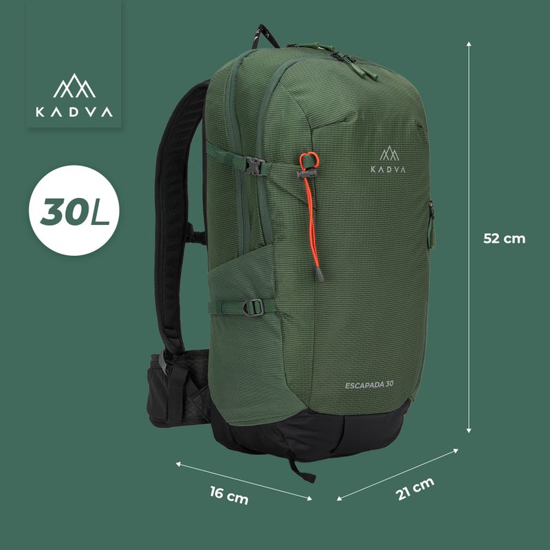 Rucsac turistic KADVA Escapada 30 l verde 28