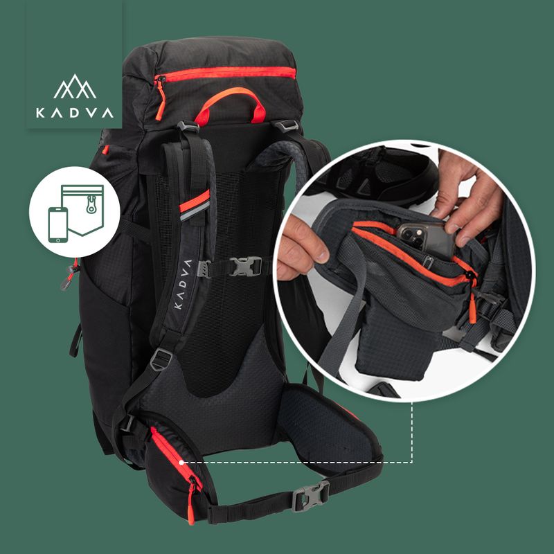 Rucsac de drumeție KADVA Vagabundo 40 l negru 26