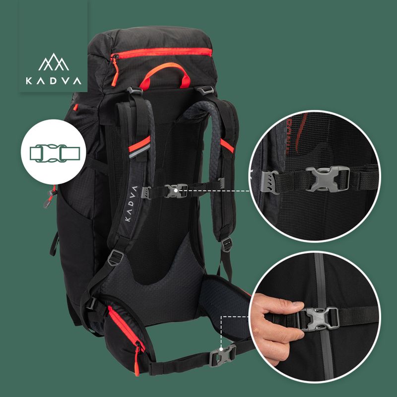 Rucsac de drumeție KADVA Vagabundo 40 l negru 28