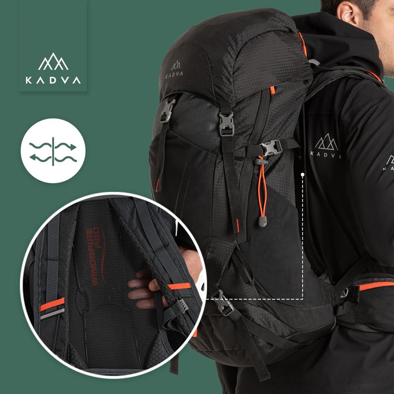 Rucsac de drumeție KADVA Vagabundo 40 l negru 29