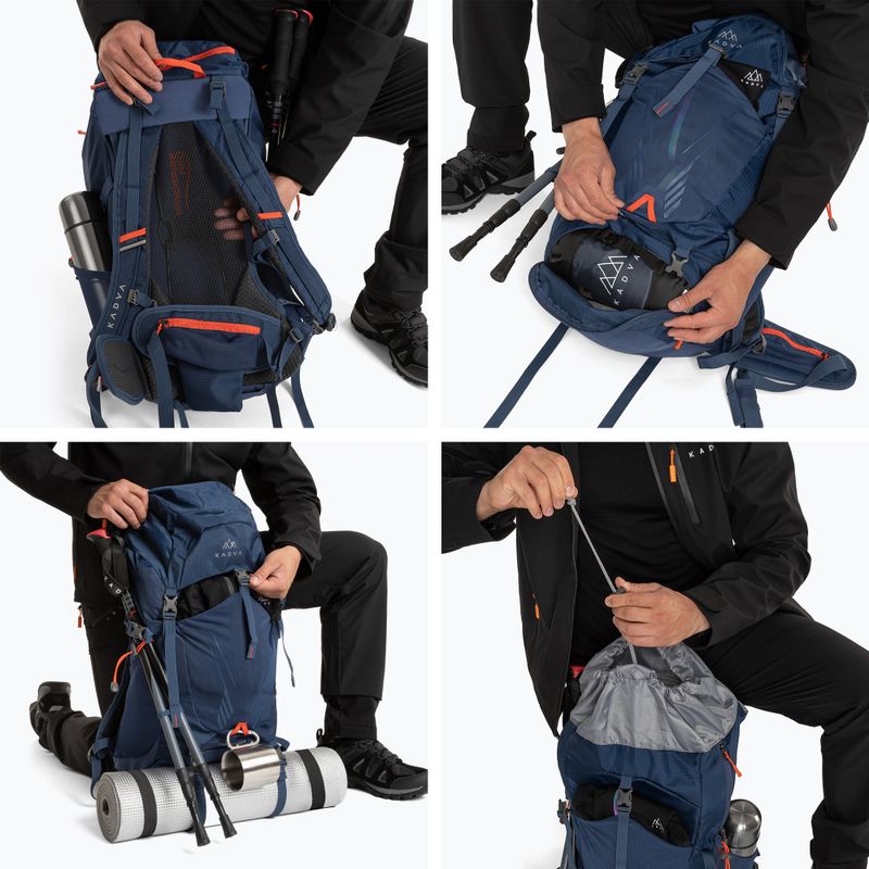 Rucsac de drumeție KADVA Vagabundo 40 l albastru 17