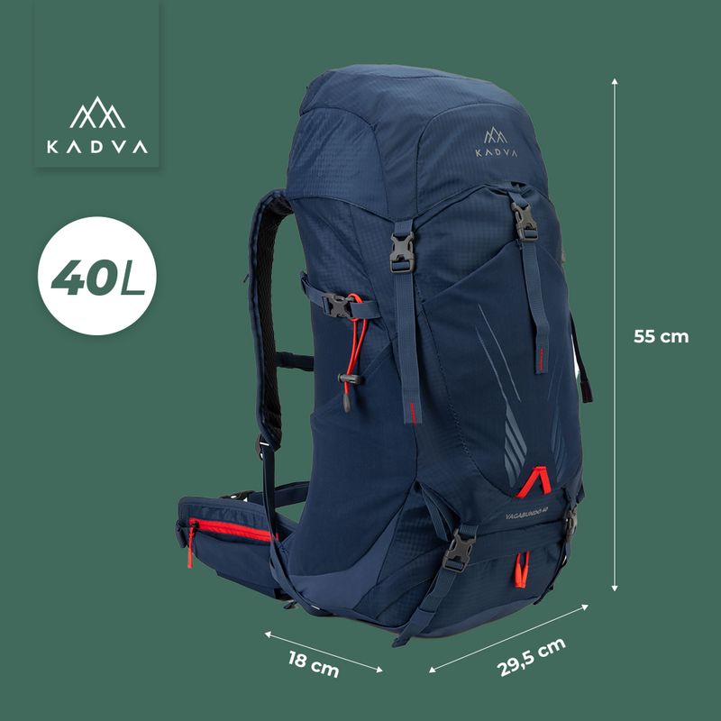Rucsac de drumeție KADVA Vagabundo 40 l albastru 24