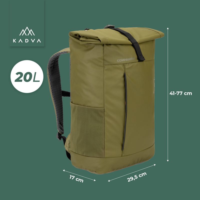 Rucsacul urban KADVA Companion 20 l kaki 17