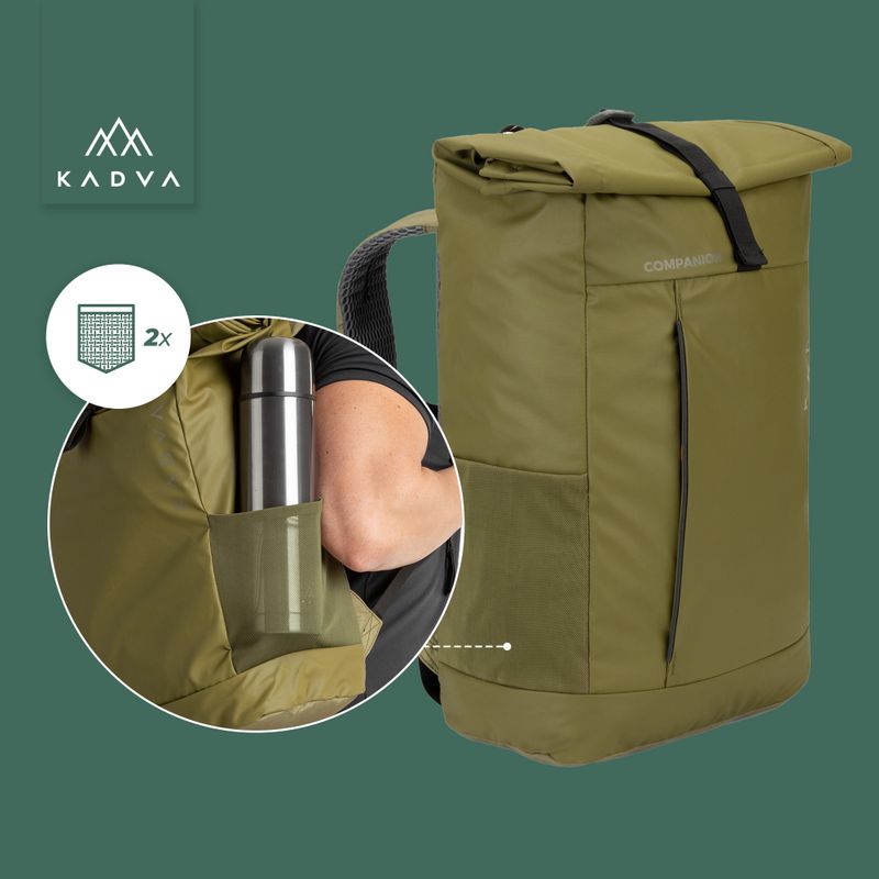 Rucsacul urban KADVA Companion 20 l kaki 19