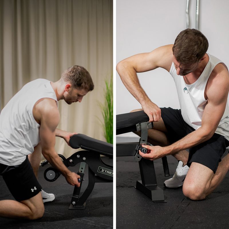 Bancă de antrenament XTREXO B750 reglabilă negru 12