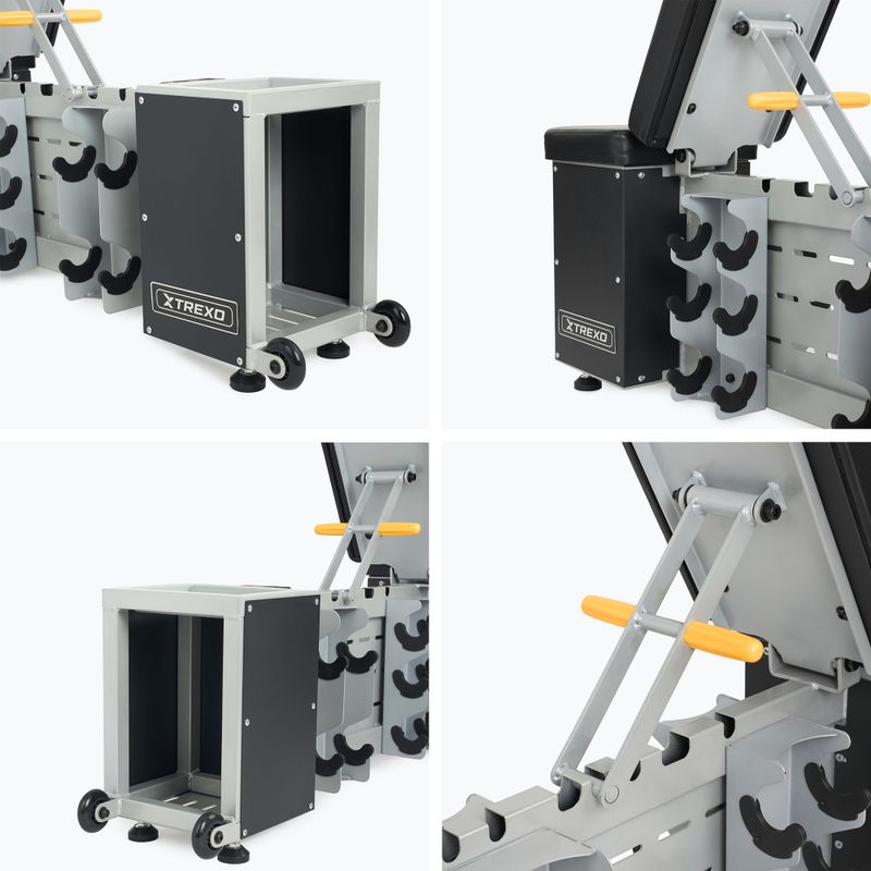 Bancă de antrenament XTREXO Storage reglabilă negru 8