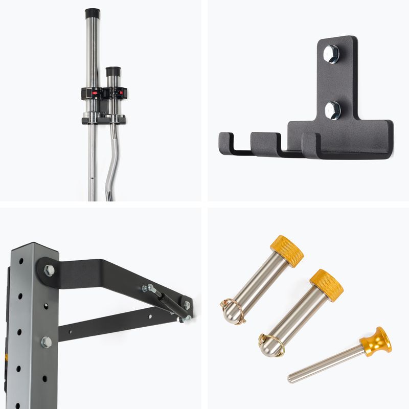 Aparat de perete XTREXO Mercury cu bancă și suport de discuri negru 10