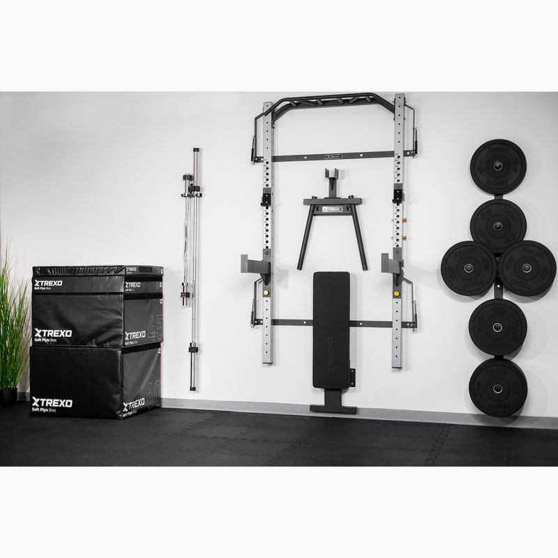 Aparat de perete TREXO Mercury cu bancă și suport de discuri negru 10