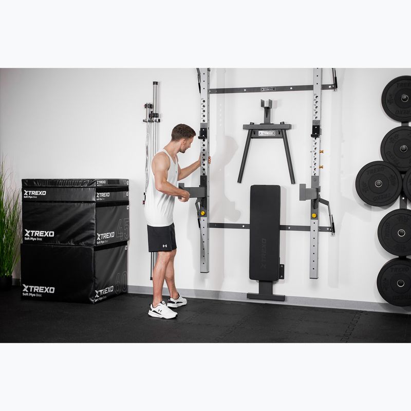 Aparat de perete TREXO Mercury cu bancă și suport de discuri negru 11