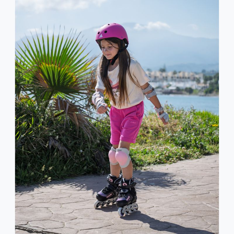 Patine în linie pentru copii ATTABO Bladeroll reglabile negru/violet 12
