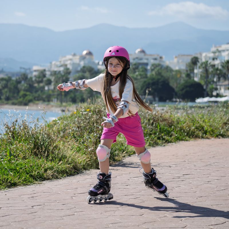 Patine în linie pentru copii ATTABO Bladeroll reglabile negru/violet 15