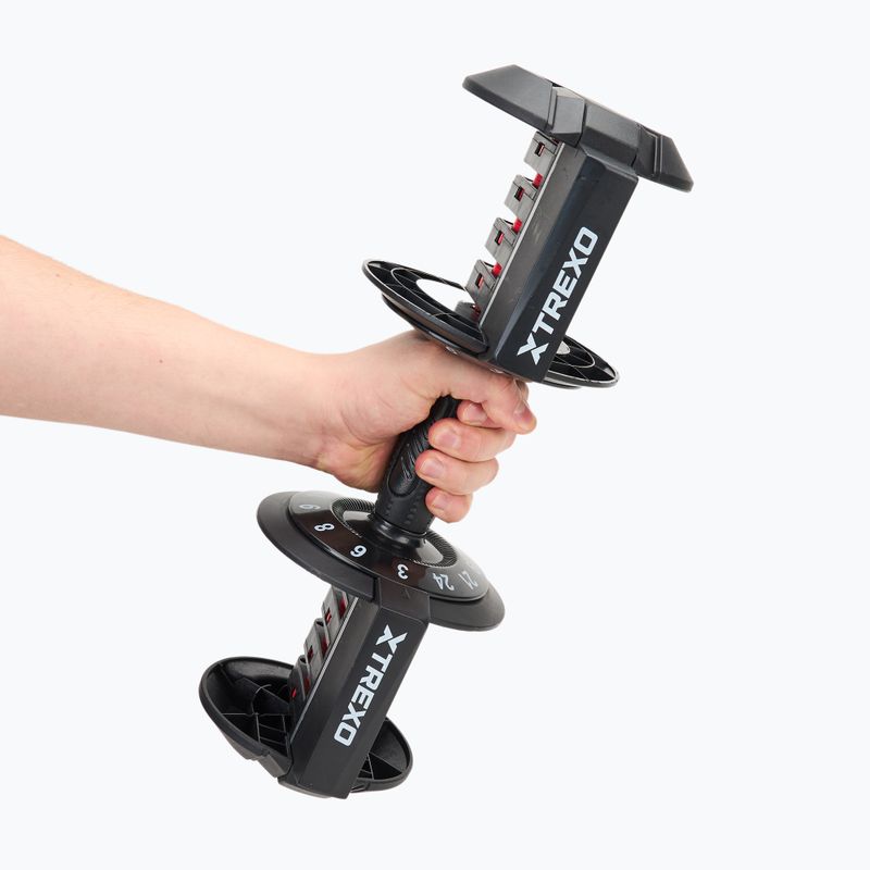 Mâner XTREXO pentru haltere reglabile 24 kg TXO-B4W002-B negru 6