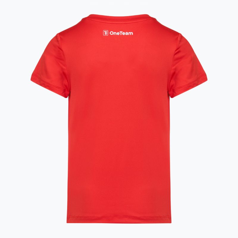 Set fotbal pentru copii OneTeam Precision Set tricou și pantaloni scurți roșu 9