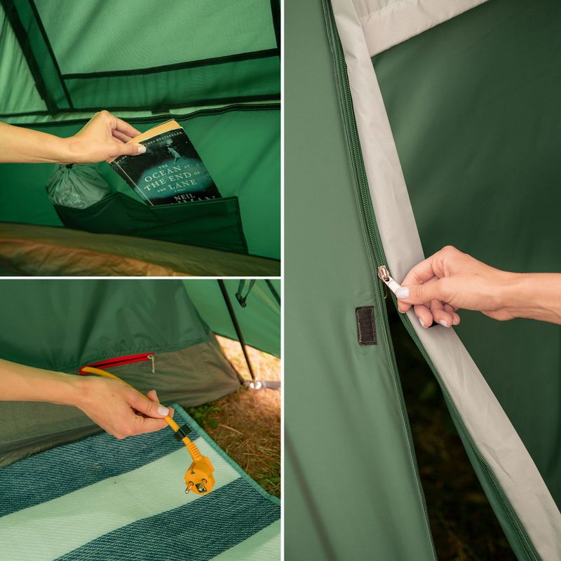 Cort de camping pentru 3-persoane KADVA Kavio 3 verde 23