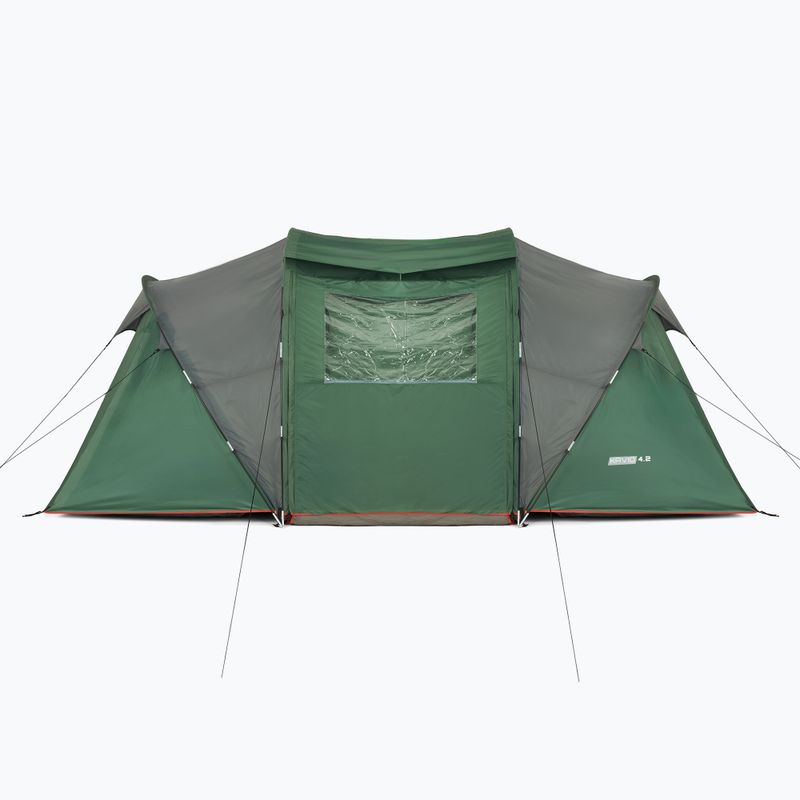 Cort de camping pentru 4-persoane KADVA Kavio 4.2 verde