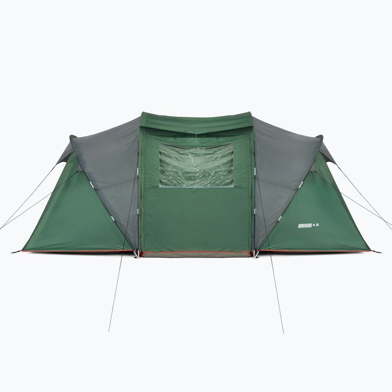 Cort de camping pentru 4-persoane KADVA Kavio 4.2 verde