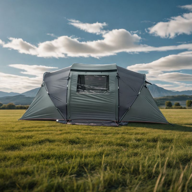 Cort de camping pentru 4-persoane KADVA Kavio 4.2 verde 2