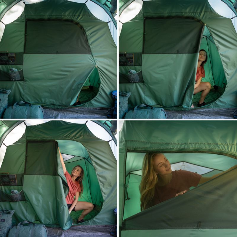 Cort de camping pentru 4-persoane KADVA Kavio 4.2 verde 17