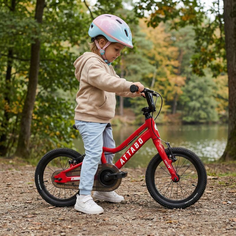 Bicicletă pentru copii ATTABO EASE 14" roșie 3