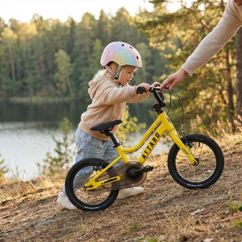Bicicletă pentru copii ATTABO EASE 14" galbenă 6