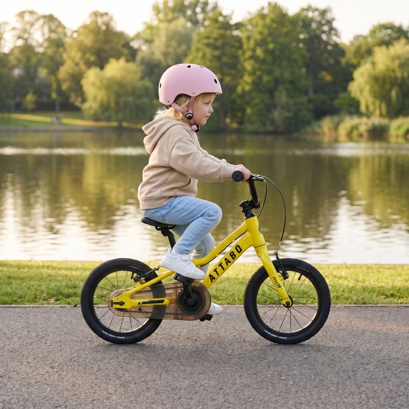 Bicicletă pentru copii ATTABO EASE 14" galbenă 7