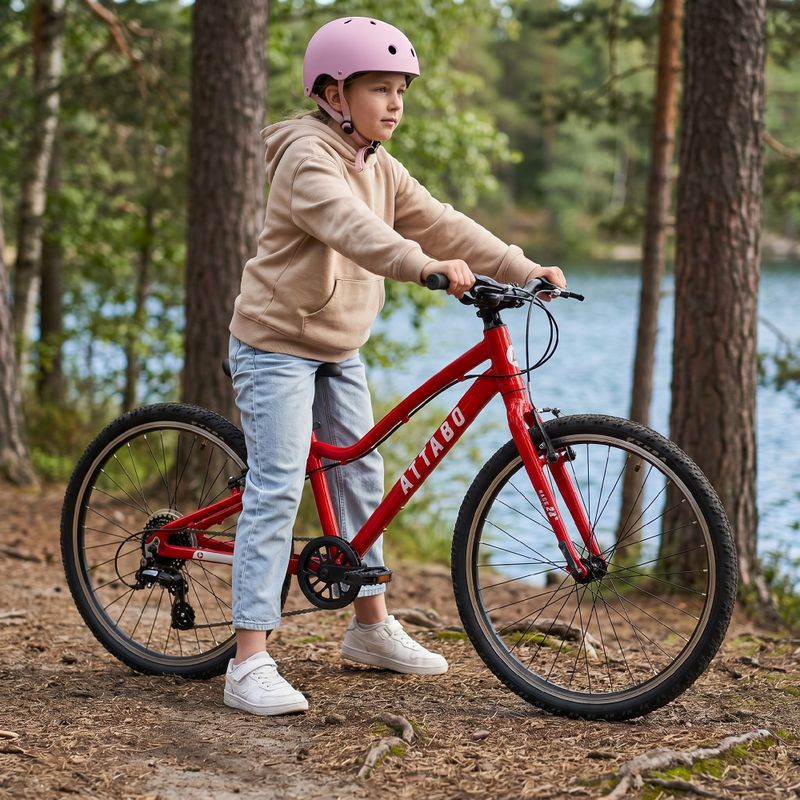 Bicicletă pentru copii ATTABO EASE 24" roșie 6