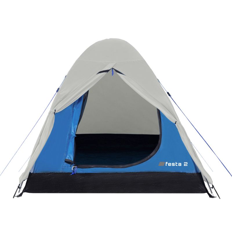 Cort de camping pentru 2 persoane KADVA Festa 2 gri/albastru 7