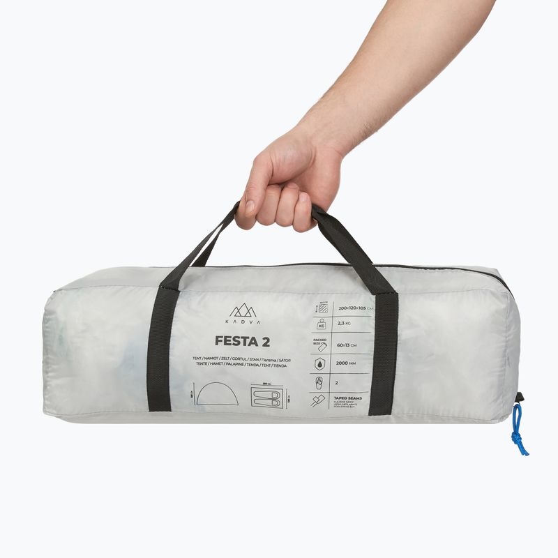 Cort de camping 2-persoane KADVA Festa 2 grey/blue 12