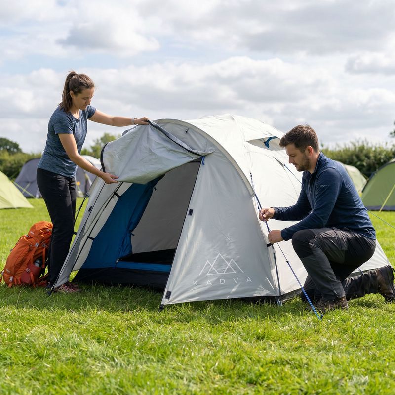 Cort de camping 4-persoane KADVA CAMPdome 4 grey 9