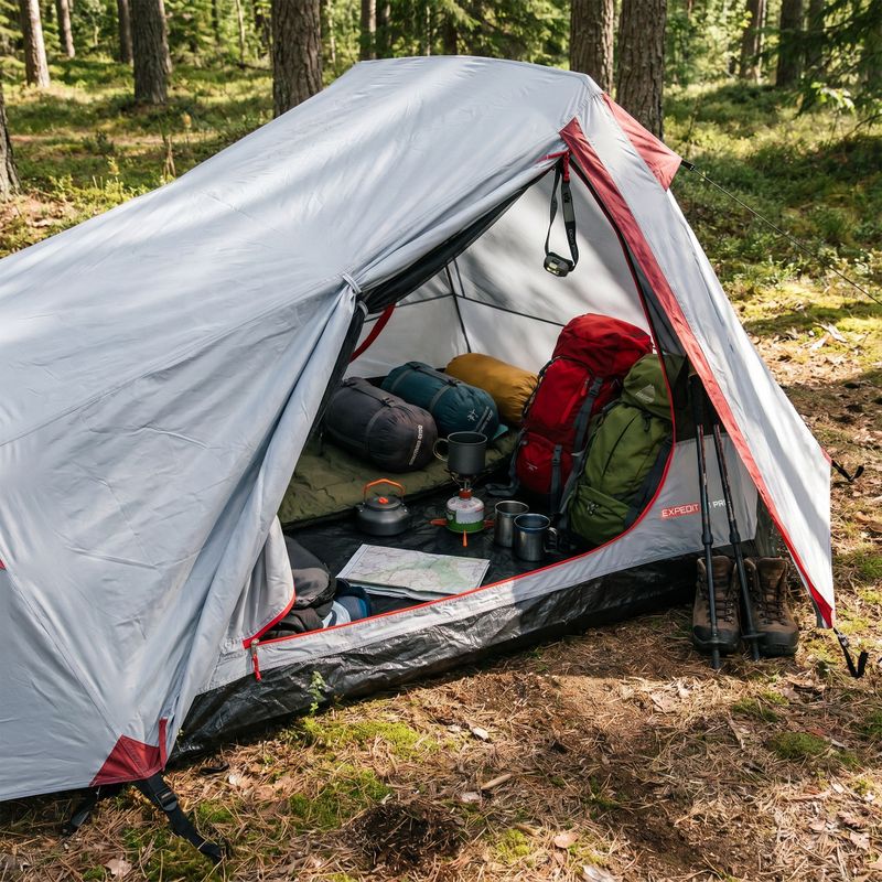 Cort de camping KADVA 2.1 Pro gri 22