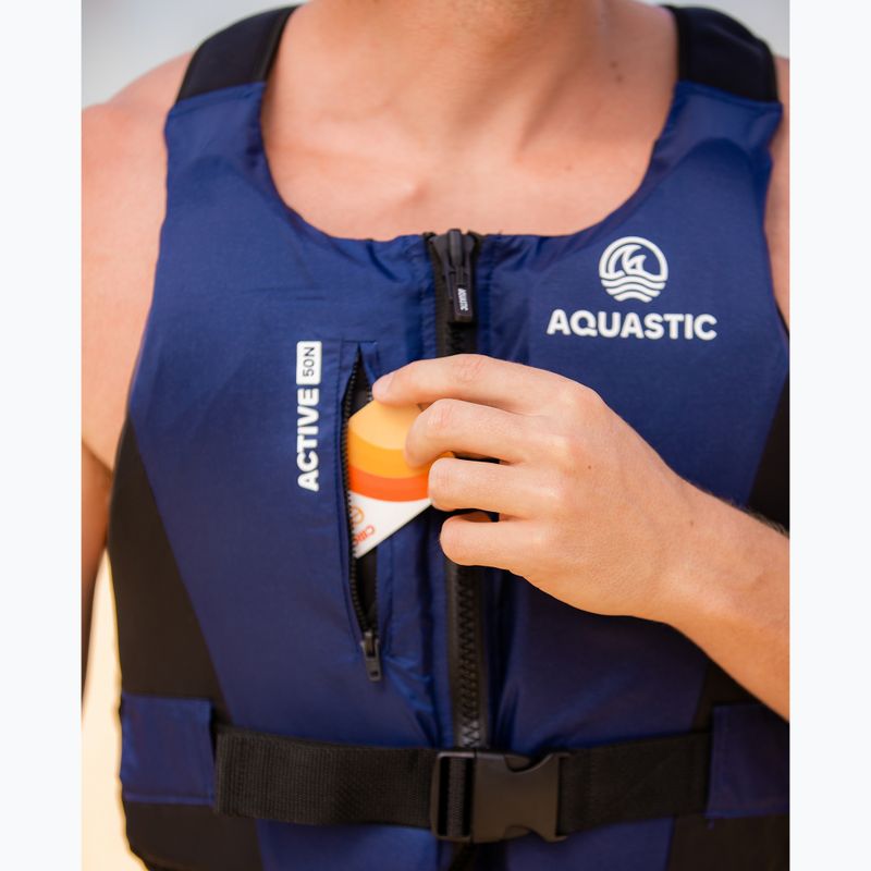 Vestă de siguranță AQUASTIC Active 50N albastru 9