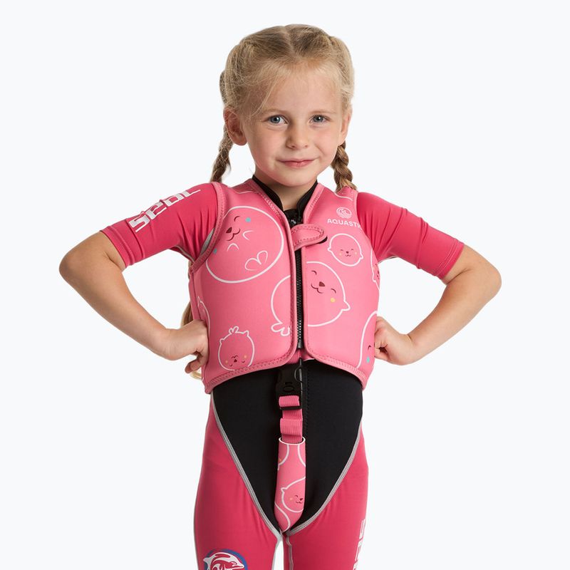Vestă de siguranță pentru copii AQUASTIC Junior roz 2