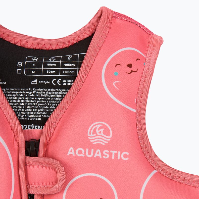 Veste de flotabilitate pentru copii AQUASTIC Junior roz 3
