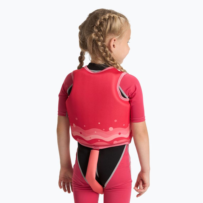 Vestă de siguranță pentru copii AQUASTIC Junior roz închis 4