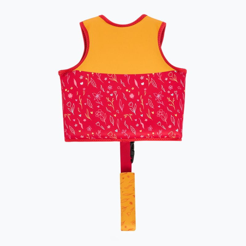 Vestă de siguranță pentru copii AQUASTIC Junior roz/galben 2