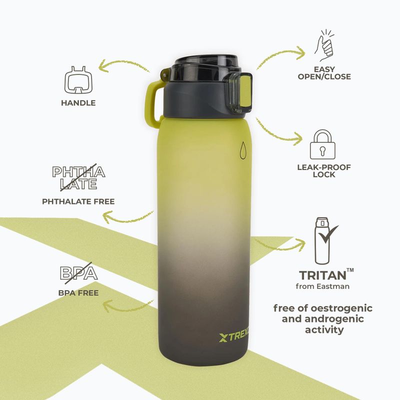 Bidon XTREXO Haust 1000 ml galben/negru 3