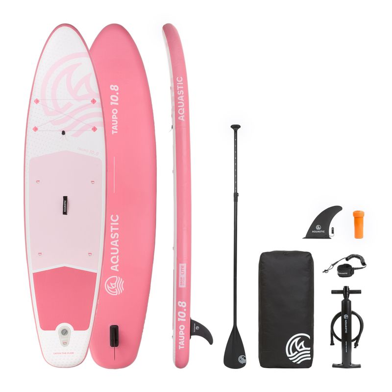 Set placă SUP gonflabilă AQUASTIC Taupo 10'8" allround pink 22