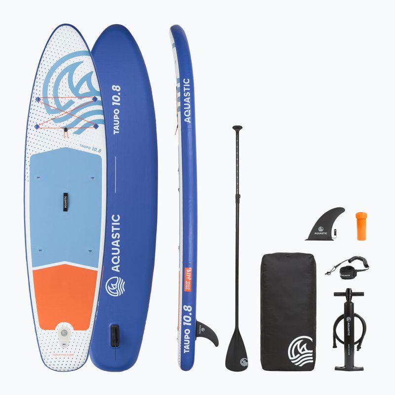 Set placă SUP gonflabilă AQUASTIC Taupo 10'8" allround blue