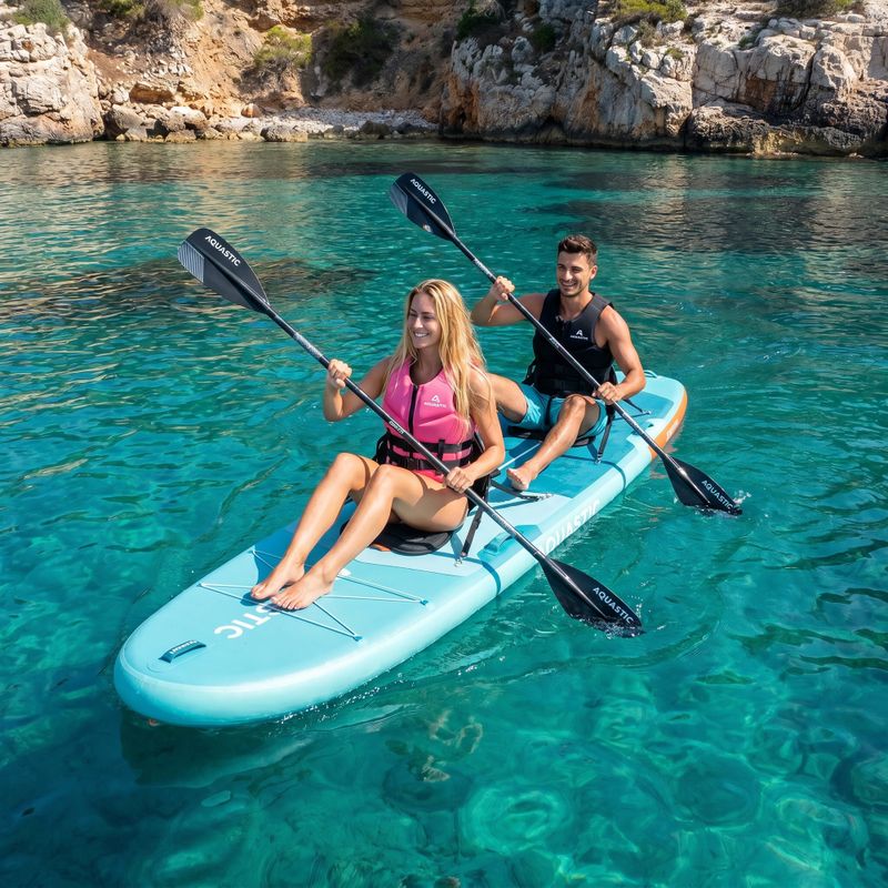 Set placă SUP gonflabilă AQUASTIC Tourer 12'0" 2-os verde 21