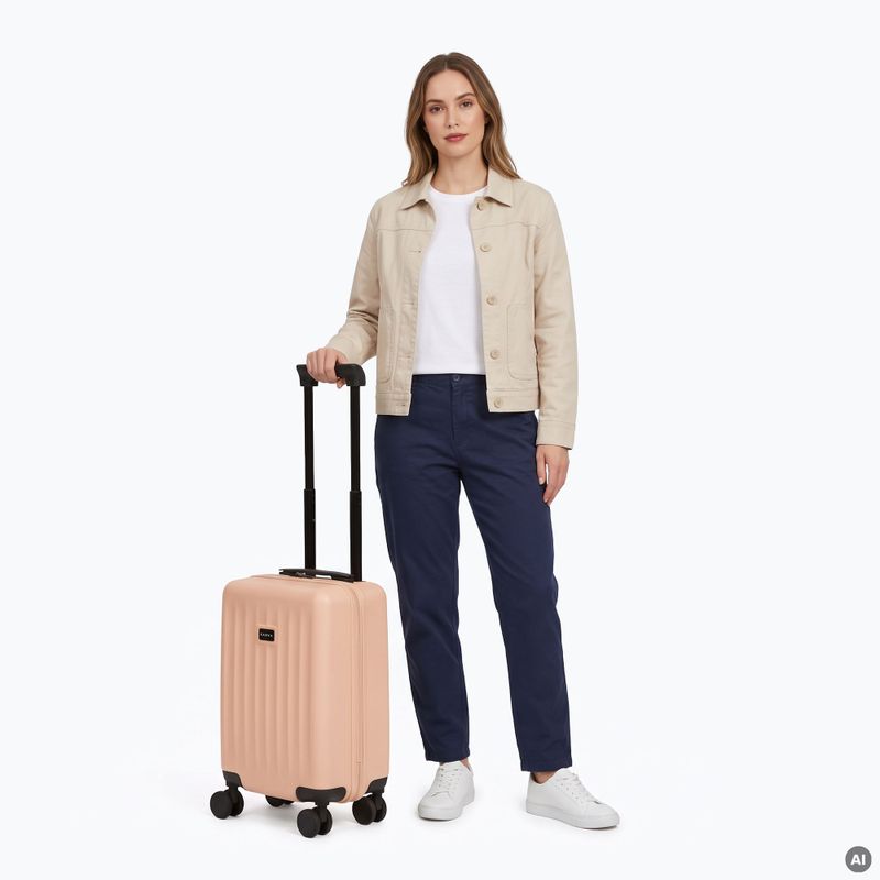Valiză de călătorie pentru cabină Kadva Domingo Pink 2
